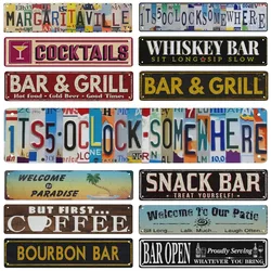 Outdoor Metal Tin Signs Instagram Style Cocktail Street Signs Amusement Park Scenic Retro Road Signs Country Retro Decorative