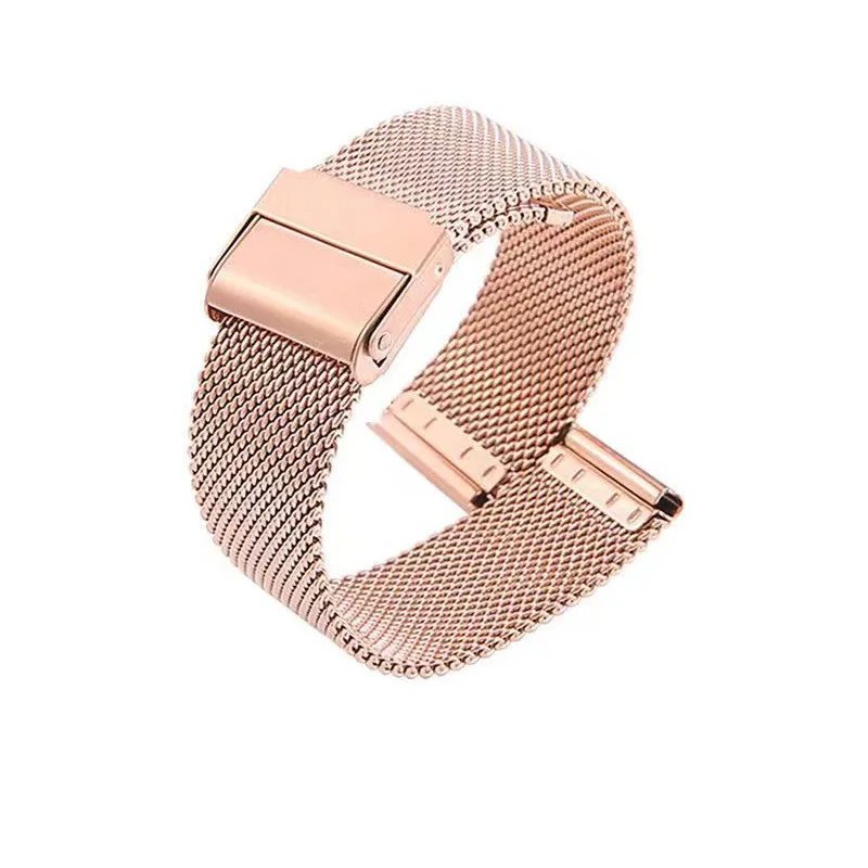 10/12/13/14/15/16/17/18/19/20/21/22/24mm pulseira de relógio de aço inoxidável milanês masculino feminino banda universal pulseira de liberação rápida