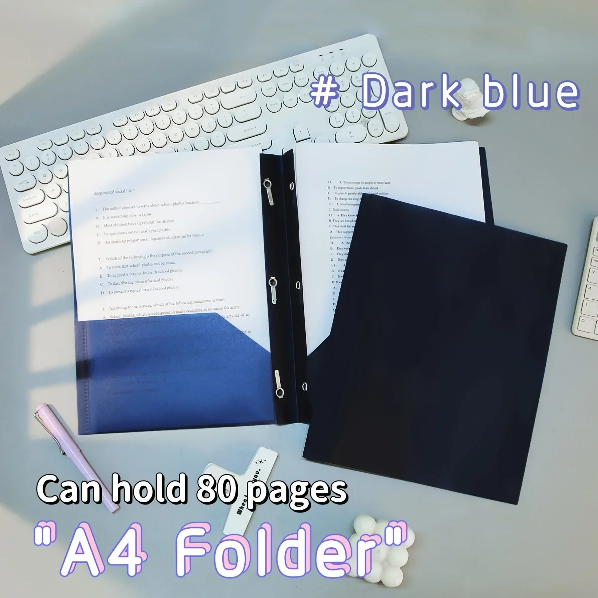 

2 шт. папки-головки формата А4 с двойной вставкой — D-образные зажимы для американских отчетов, прочный материал ПП, хранилище документов, прочная конструкция