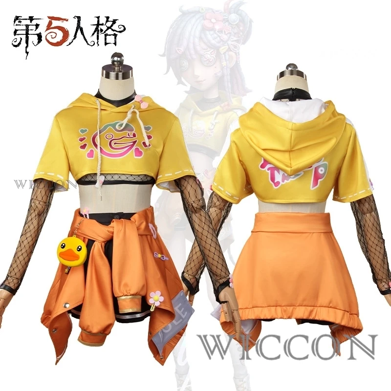 Yellow Duck Perfumer Cosplay Vera Nair Cosplay Game Identity V Costume Buffy Uniform Wig Party Anime Role Outfit for Woman Man