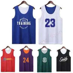 Men Reversible basketball jersey Anti-pilling Breathable Basketball Jerseys Polyester Youth College Basketball Jerseys Custom