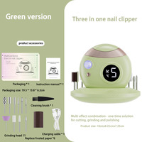 3 in 1 Sharpening and Polishing Purple Roasted Nails Electric Manicure Home Nail Grinder Baby and Child Nail Clipper Nail File