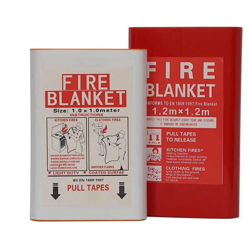 

1M /1.2M/1.5M Fire Blanket Fighting Extinguishers Tent Flame Retardent Fireproof Survival Fire Shelter Safety Cover