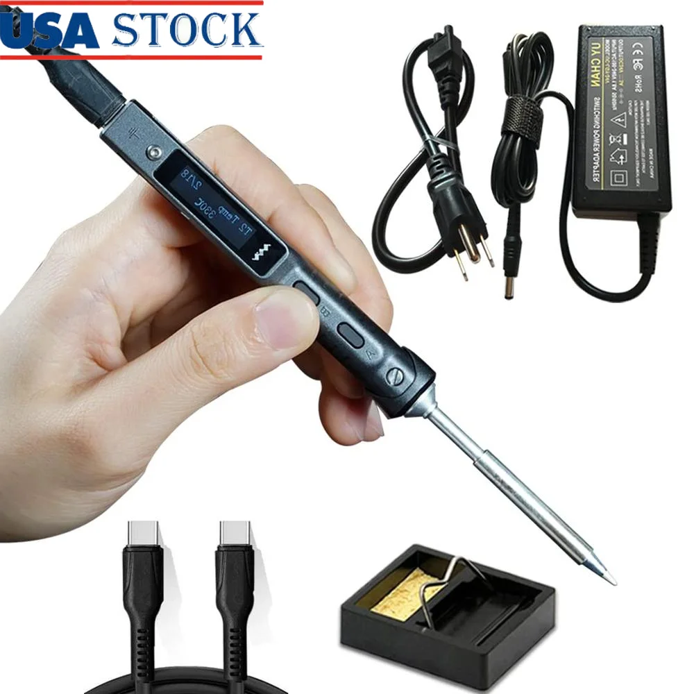 Programmable Smart Mini Electric Soldering Iron Station Kit DC 65W PD 45W Upgrade TS100