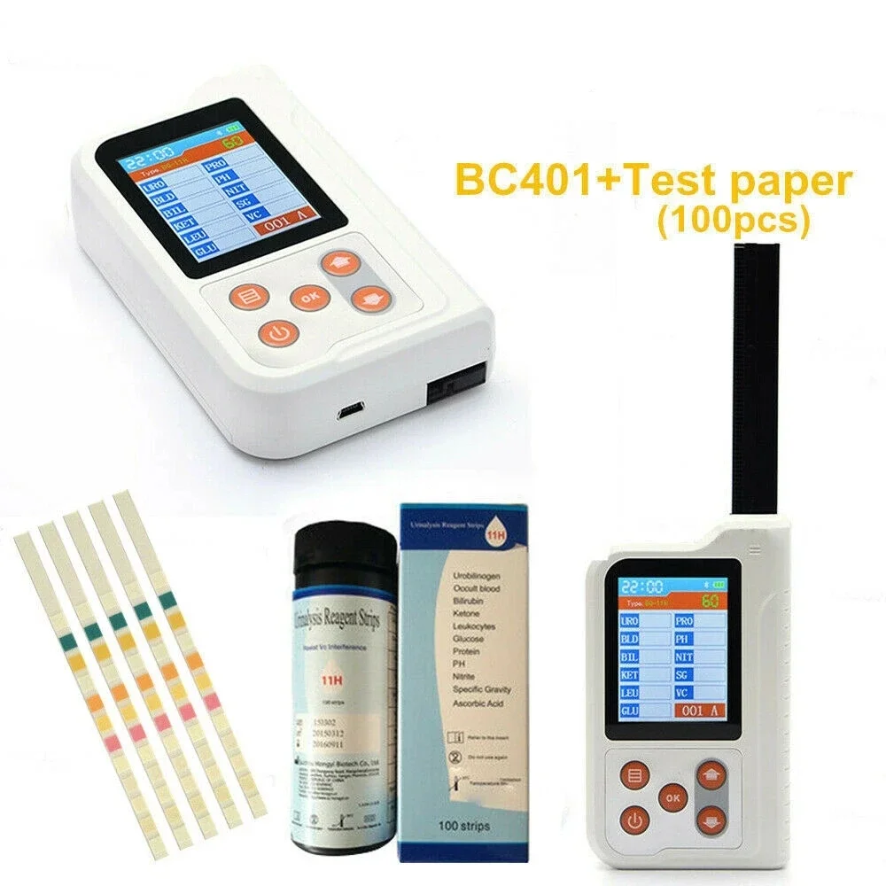 Digital Veterinary Pet Animal Urine Analyzer Contec 11 Parameters BC401 With 100 Pcs Test Strips