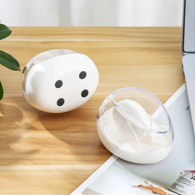 1pcs Clear Paper Clips Storage Box with Magnetic Paperclips Holder Organizer Bookmarks Dispenser Home School Office Stationery