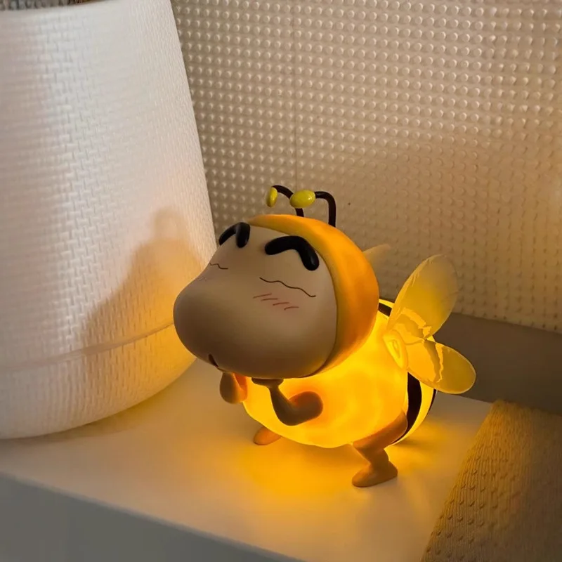 

22cm Crayon Shin Chan Anime Figure 1:1 Scale Bee Cosplay Large Action Figurine With Light Collectible Model Toy