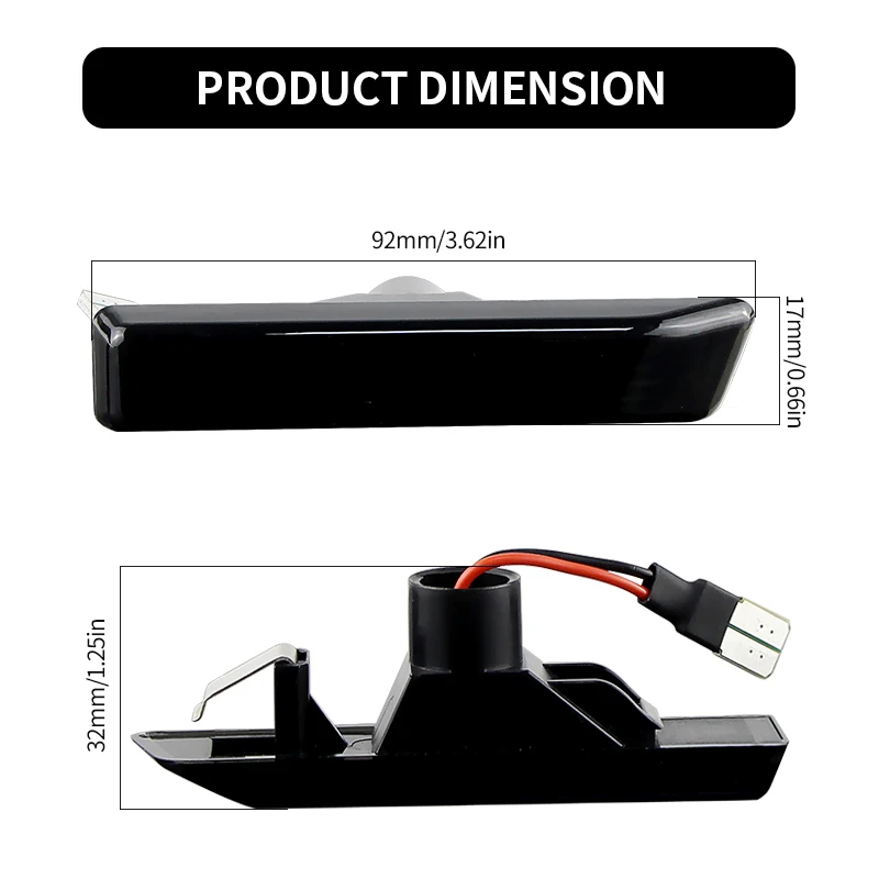 1 Pair Side Fender LED Marker Indicator Lights Turn Signal Lamps For BMW 3 Series E36 M3 X5 E53 OEM#:63137164491 Car Accessories
