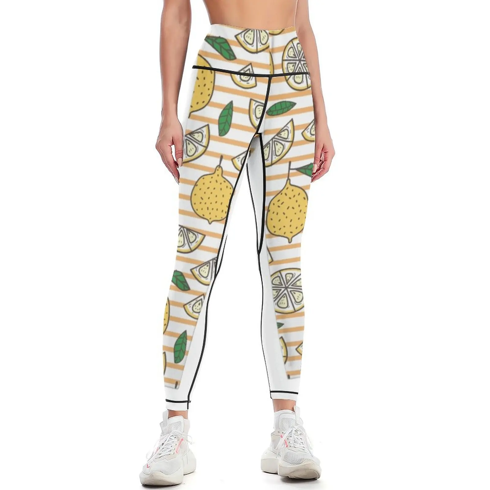 

Adorable Lemon Pattern Leggings Training pants push up legging Sweatpants joggers for Womens Leggings