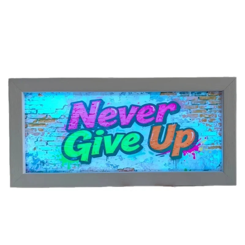 19.6cm/7.12in 3D Light Box English Text Cartoon Creativity Night Luminous Toy Lamp Collectible Party Supplies Bedroom Decoration