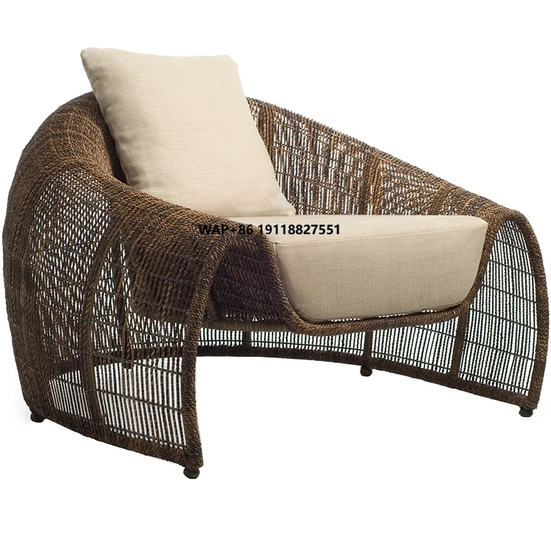 

Hot Sale Simple Newest Design Pool Outdoor Garden Furniture Luxury Rattan Wicker Sofa Chair