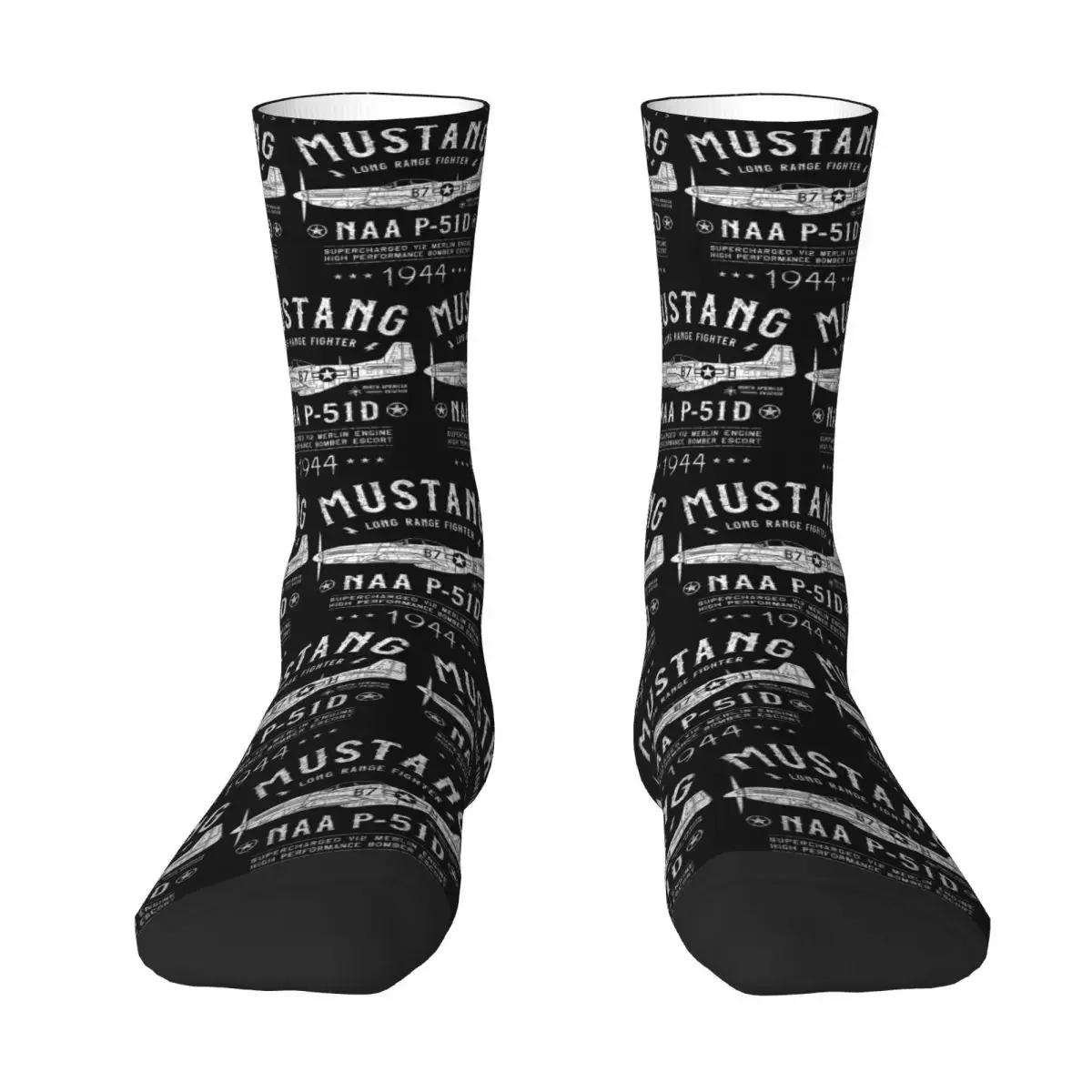 P-51 Mustang Socks Harajuku Super Soft Stockings All Season Long Socks Accessories for Unisex Gifts