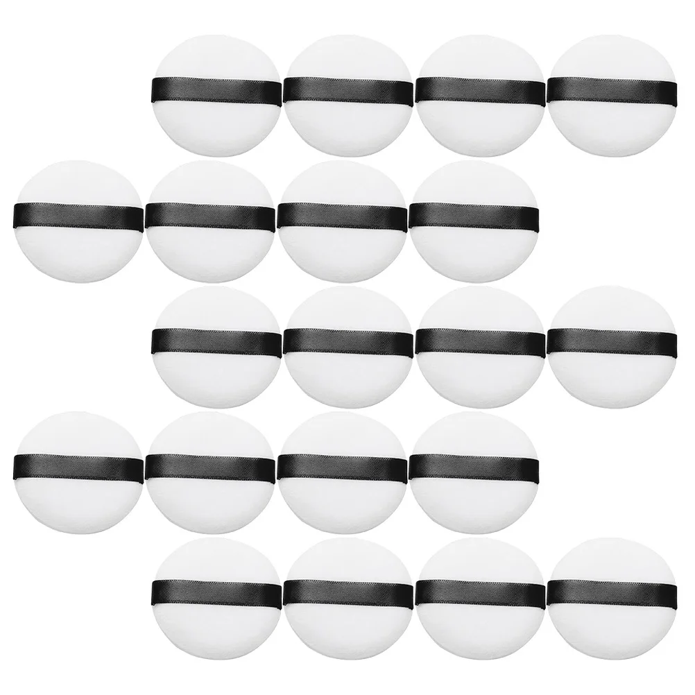 20 pièces petits cosmétiques bouffées doux confortable tampon de maquillage outil de maquillage fille visage poudre libre fille bouffée tampon de poudre libre