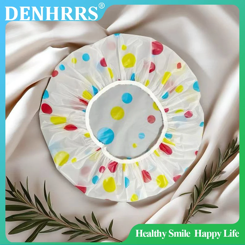 Waterproof Shower Cap WOMEN'S Household Bathing Anti-oil Smoke Hair Care Shower Cap Dry Hair Cap - Image 6