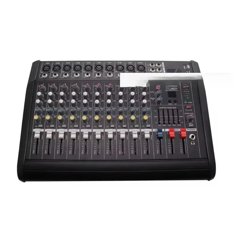 

2000Watts 10 Channel Professional Powered Mixer Power Mixing Amplifier Amp