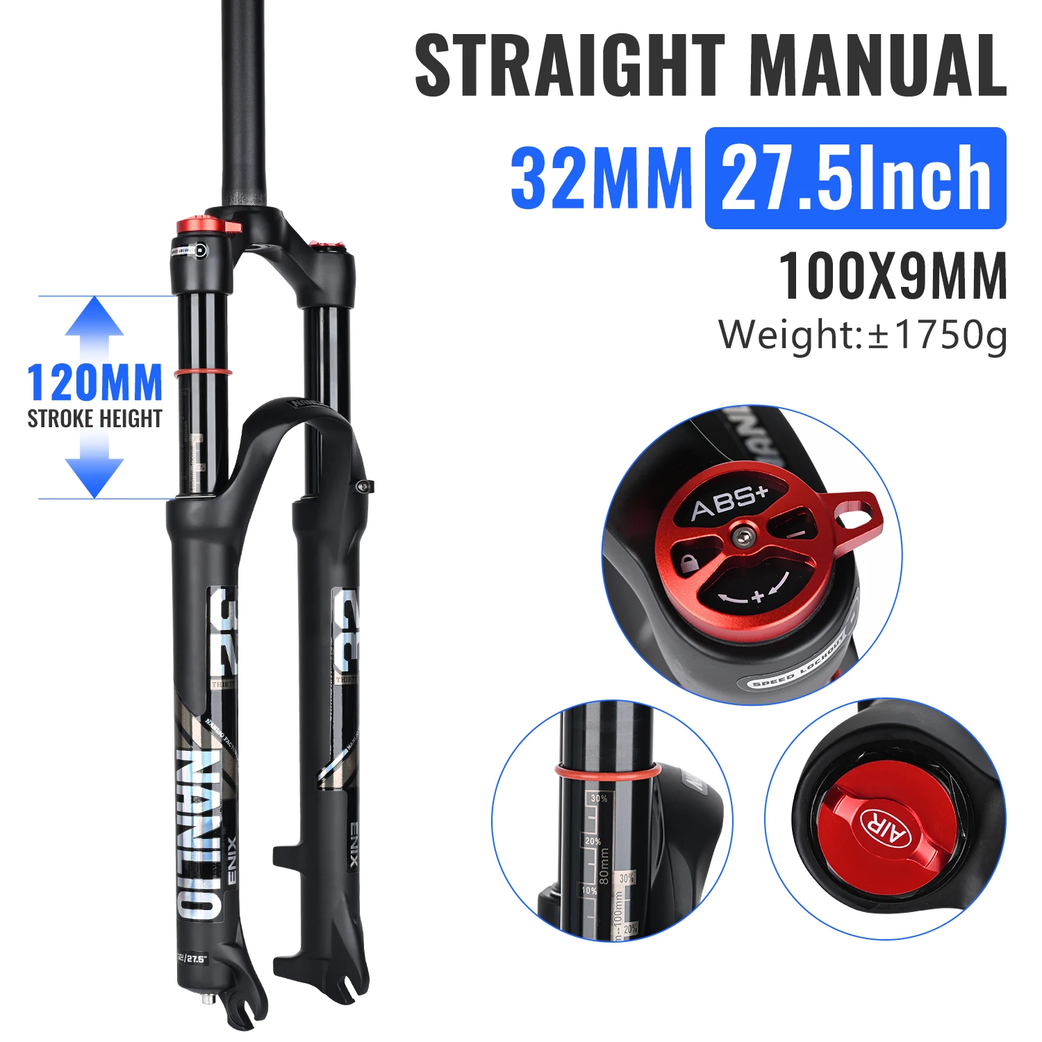 Nanlio X5 PRO MTB luchtveringvork 120mm veerweg 26 27.5 29 inch lichtgewicht 1,8kg XC mountainbike voorvork + gratis cadeau