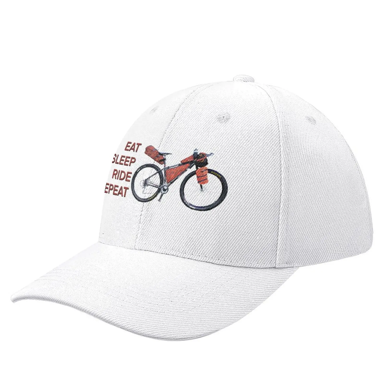 

Bike Packing, eat, sleep, ride, repeat Baseball Cap custom Hat Golf Cap Fishing cap Female Men's