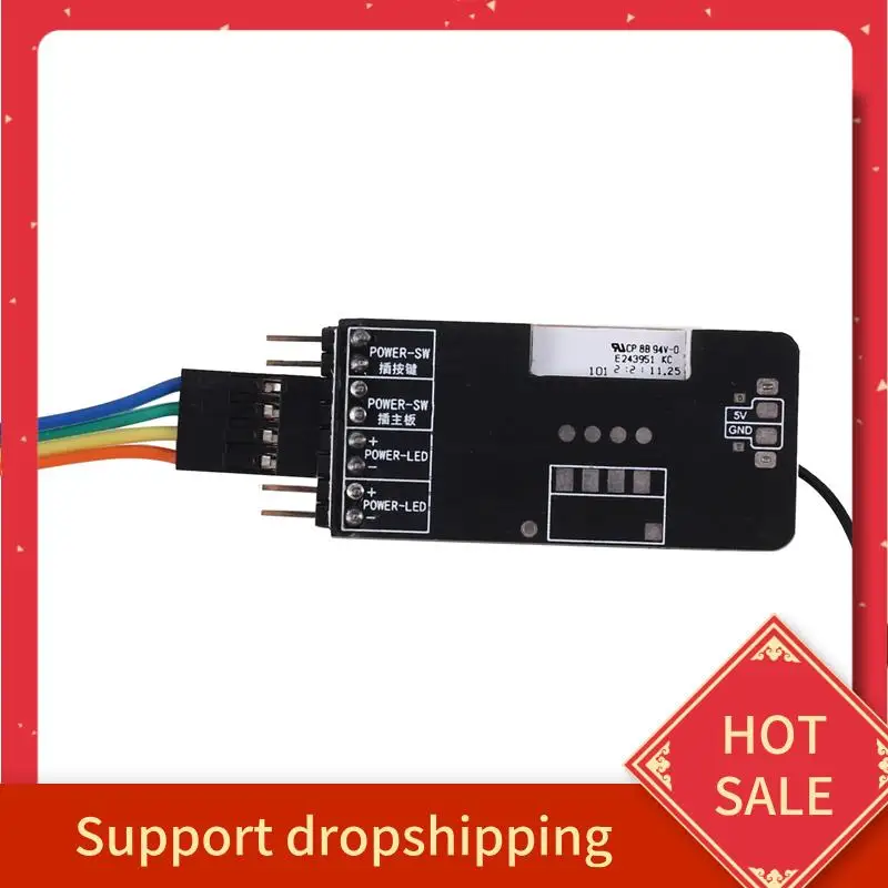 

B44C 2X Tuya Wifi Computer-Power Reset Switch USB Card For PC Destop Computer,APP Remote Control 433 RF Remote Control,USB