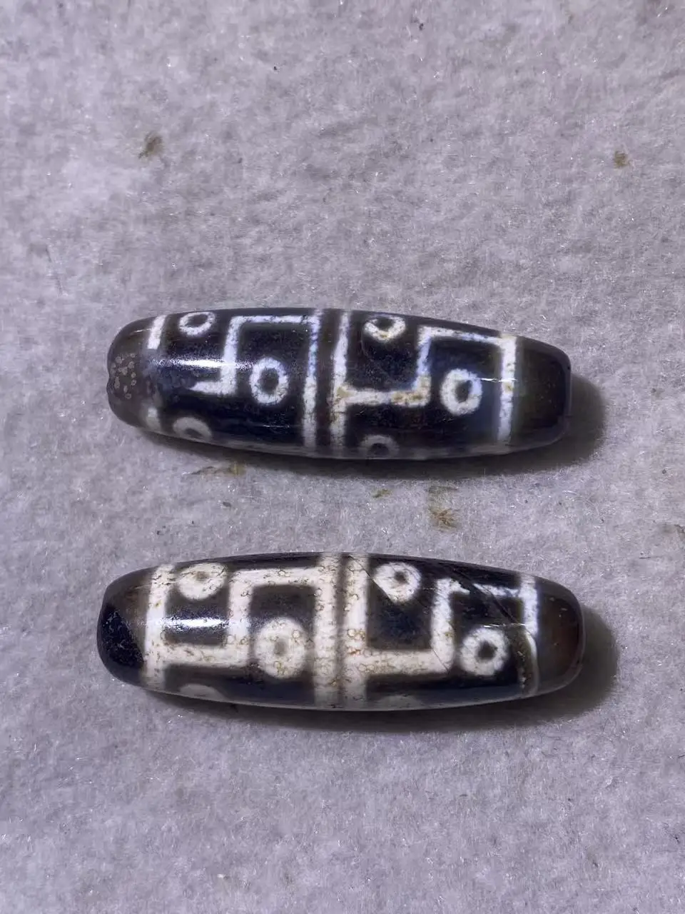 1pcs/lot 38mm rare special multi-eye pattern black and white agate Dzi bead for making bracelets and necklaces