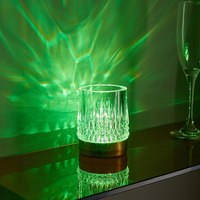 RGB crystal table lamp bedroom bedside decoration lamp portable rechargeable bar outdoor camping lamp