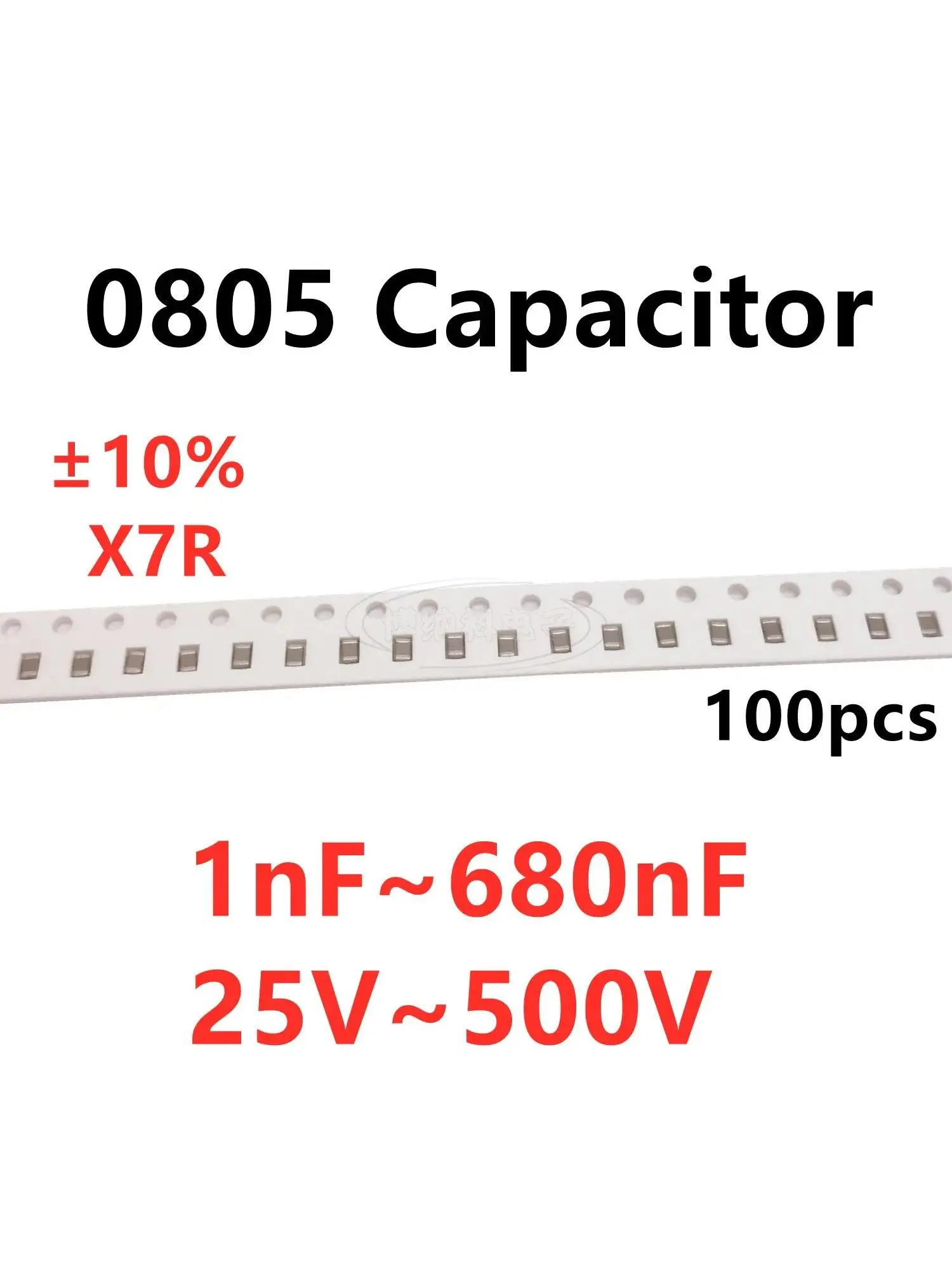 100 pièces de puzzles SMD 0805, 2.2/3.3/4.7/6.8/10/12/15/18/22/27/33/39/47/56/68/82/100/120 150/220/270/330/390/470/560/680NF 10% X7R