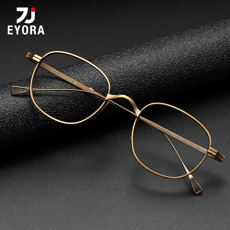 

EYORA Ultralight Half Titanium Anti-Reflective Reading Glasses Anti Blue Ray Myopia Eyewear Photochromic Prescription Eyeglasses