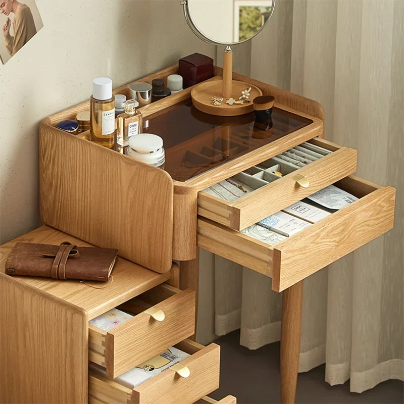 Safe Top - Notch Modern Furniture Makeup Vanity Table Set Bedroom Woman Dressing Rooms Room Chair Vanitty Tocador Minimalist Sa