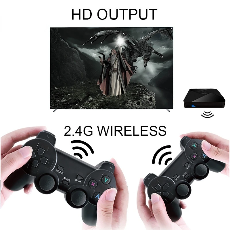 GameBox Game Box Black 128GB Wired G5 4K HD Retro Video Game Console Support  Gaming Classic Game Console