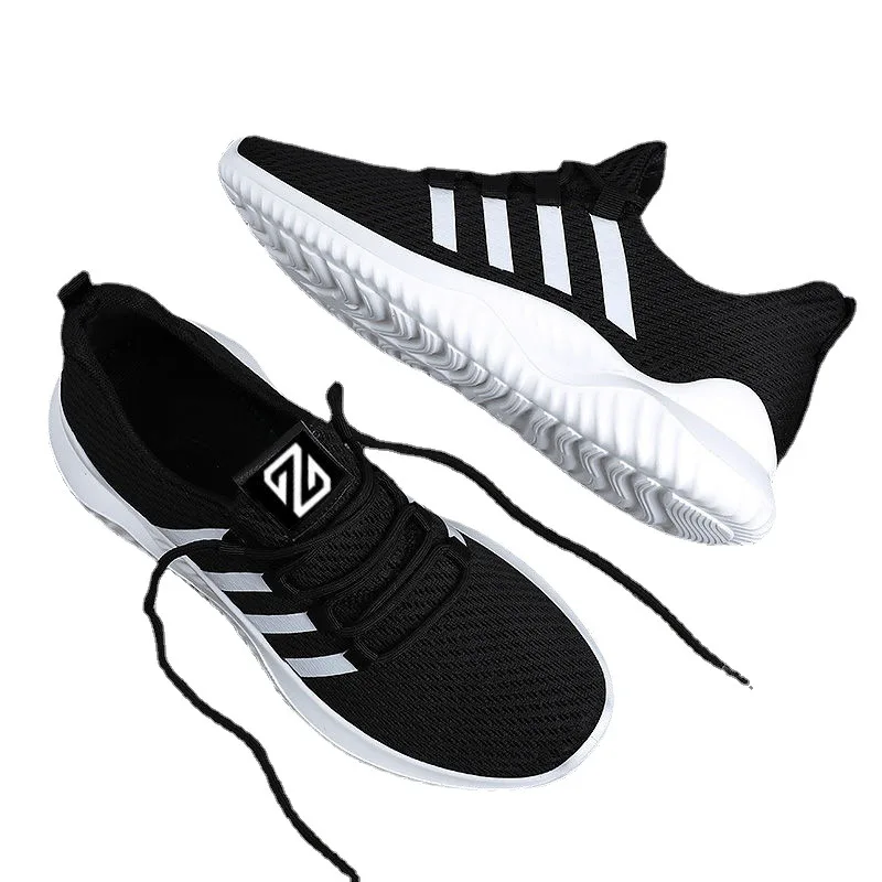 Zapatillas de correr ligeras para hombre, zapatos deportivos transpirables para exteriores, antideslizantes, Tenis flexibles a la moda con cordones,