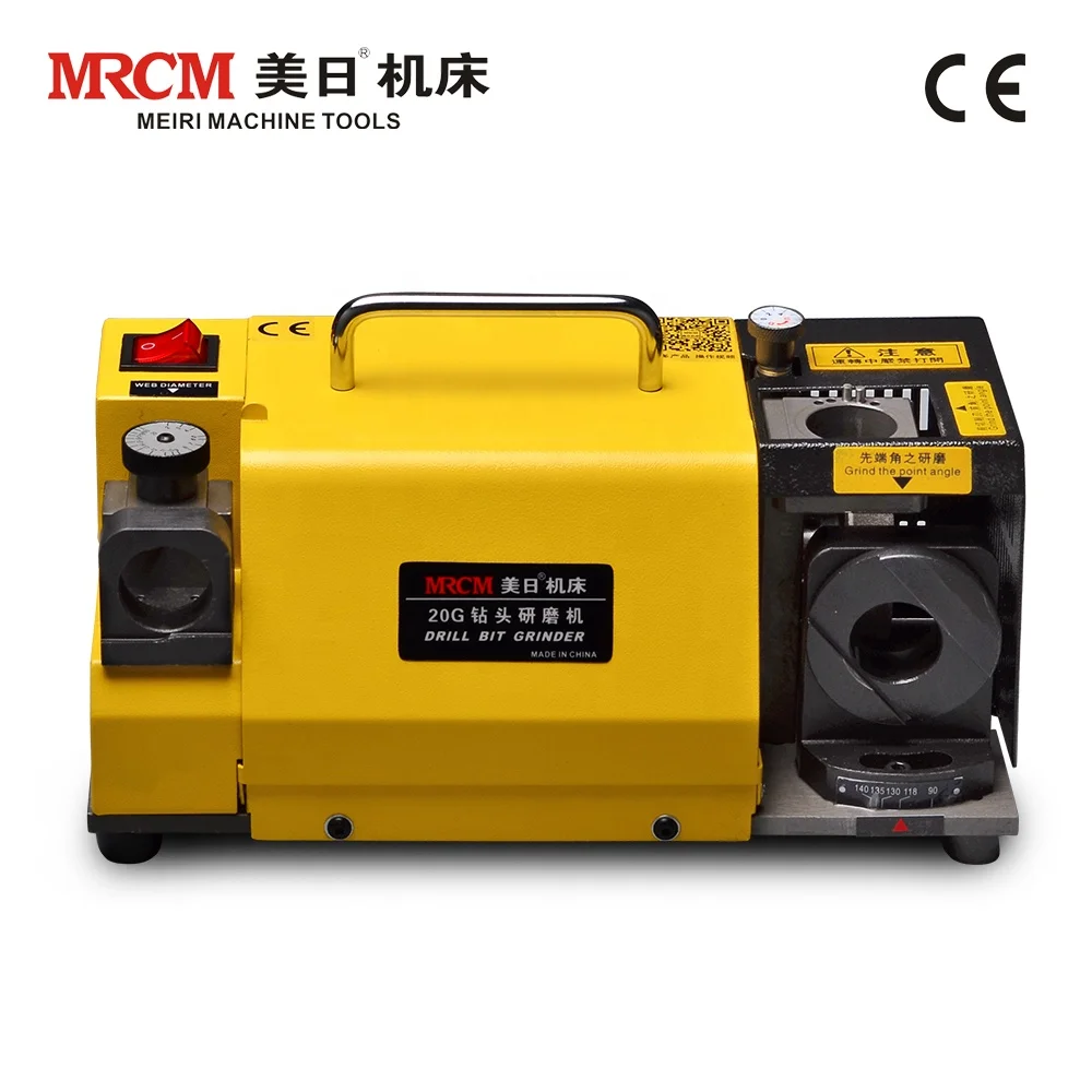 MRCM MR-20G Small  Drilling Machine 3-20mm Twist Drill Bit Grinder with New Motor Condition