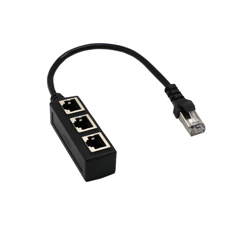 3 In 1 RJ45 Splitter LAN Ethernet Netzwerk RJ45 Stecker Extender Adapter Kabel für Networking Verlängerung 1 Männlichen Zu 2/3 weibliche