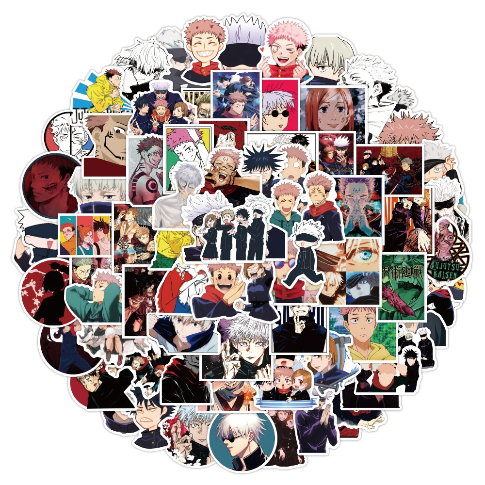 10/30/50/100pcs Anime Jujutsu Kaisen Stickers Cartoon Graffiti Decals DIY Car Phone Laptop Skateboard Cool Sticker for Kids Toys