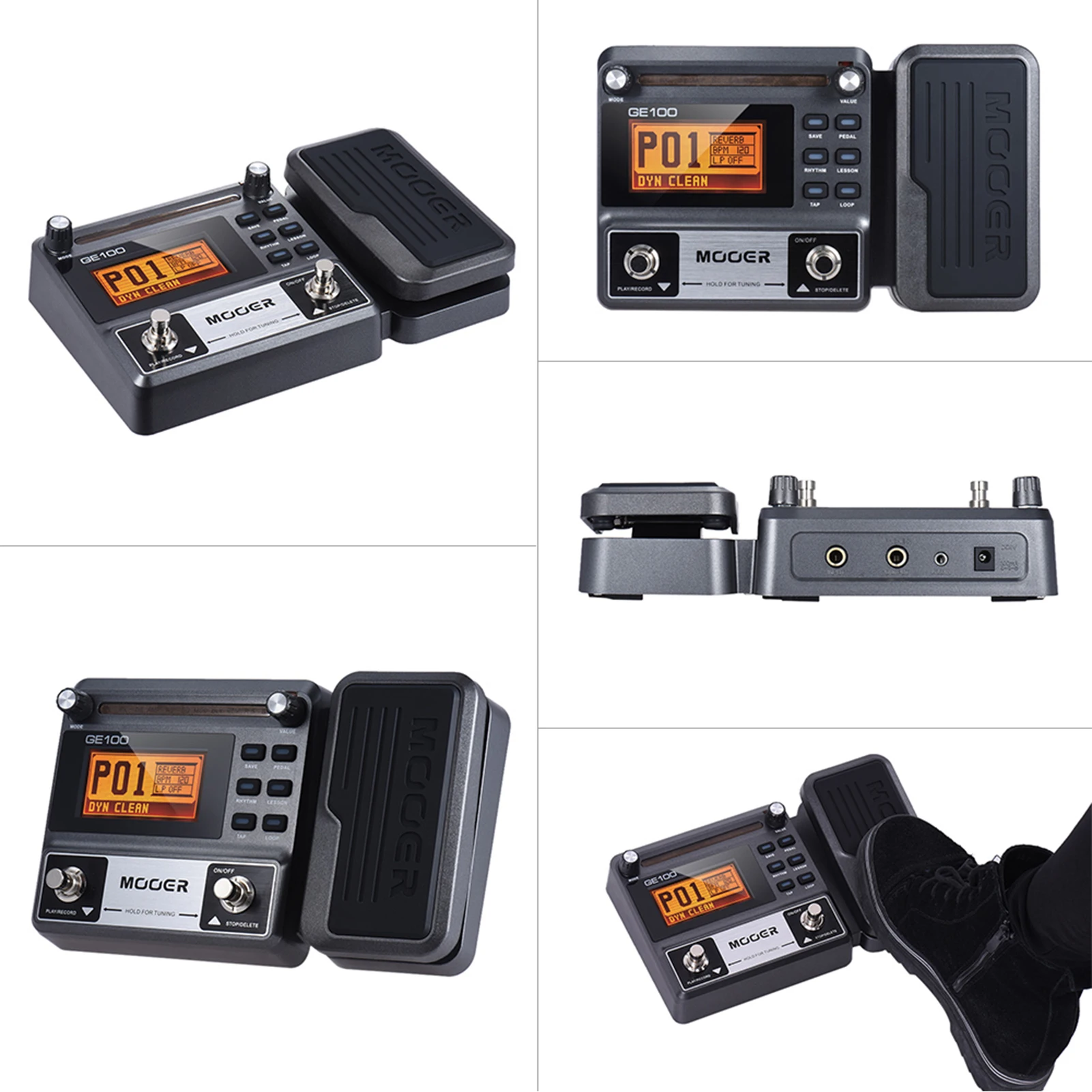 MOOER GE100 Guitar Multi Effect Processor Effect Pedal with Loop Recording and Chord Course Functionality