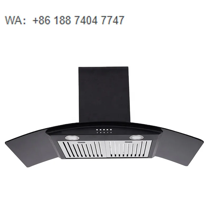 High-Performance Electric Wall-Mounted Tempered Glass Range Hood Strong Suction Energy Efficient Class A+++ Household Kitchen