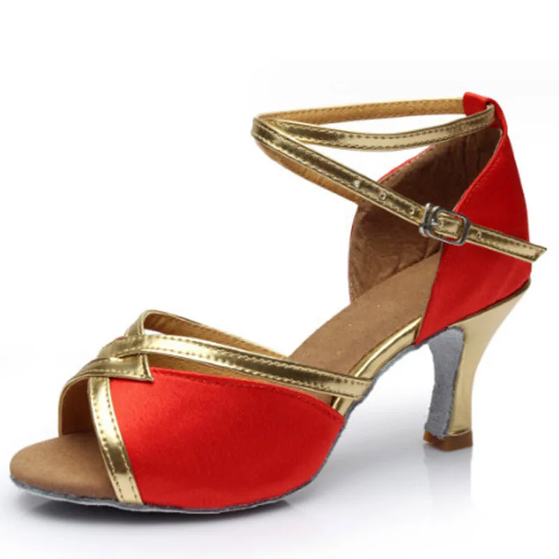 Sala da ballo Tango Scarpe da ballo latino per donna Stivali da ballo salsa latina Paty Samba Kizomba Scarpe da ballo Argento Oro Nero