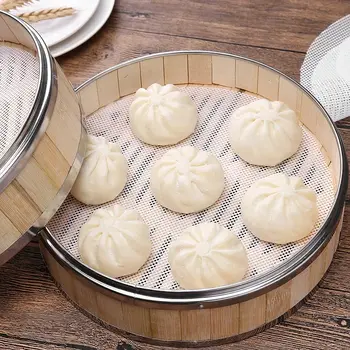1ks nepřilnavá napařovací podložka, silikonové podložky potravinářské kvality, nástroj pro dim sum, opakovaně použitelná kuchyňská podložka pod napařovač, kuchyňské příslušenství pro vaření 10 nejlepší prodej silikonová napařovací podložka - №9