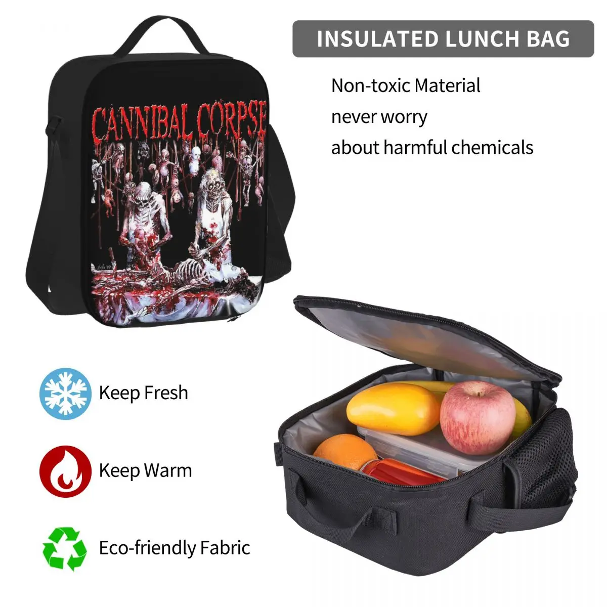 Cannibal cadavere zaini ragazzi ragazze Bookbag bambini scuola borse cartone animato bambini zaino pranzo borsa penna Set tre pezzi