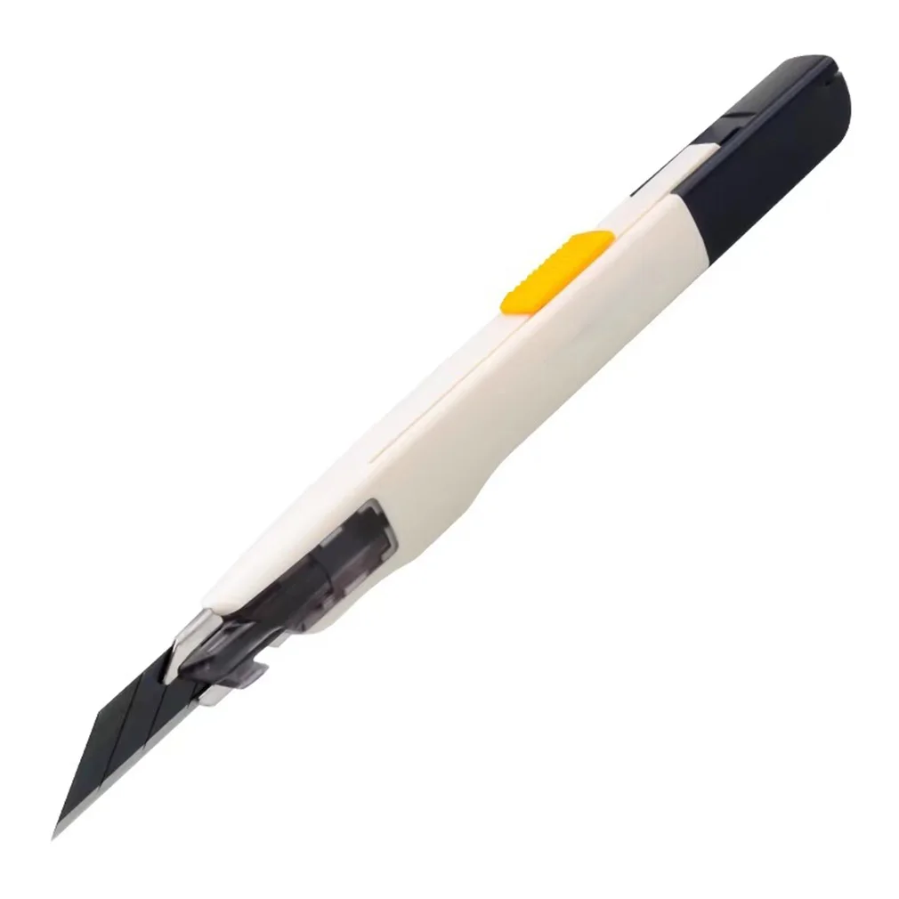 Cuchillo retráctil multiusos con hoja de 9 mm y ángulo de 30 grados, cortador de papel, cuchillo para cortar cuero, grabar cartón, cuchillo artesanal, cuchillo de metal, artículos de papelería