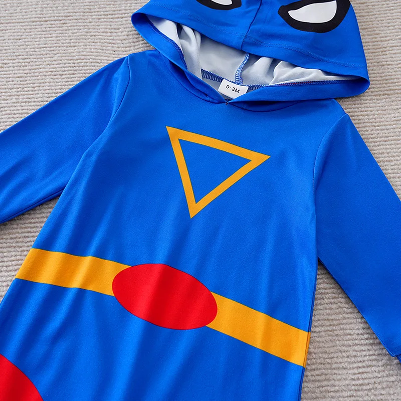 Baby Spring And Autumn Cute Cartoon Long Sleeve Winter Boys Hoodie Superman Simple Fashion Game Suit Jumpsuit Baby Clothes