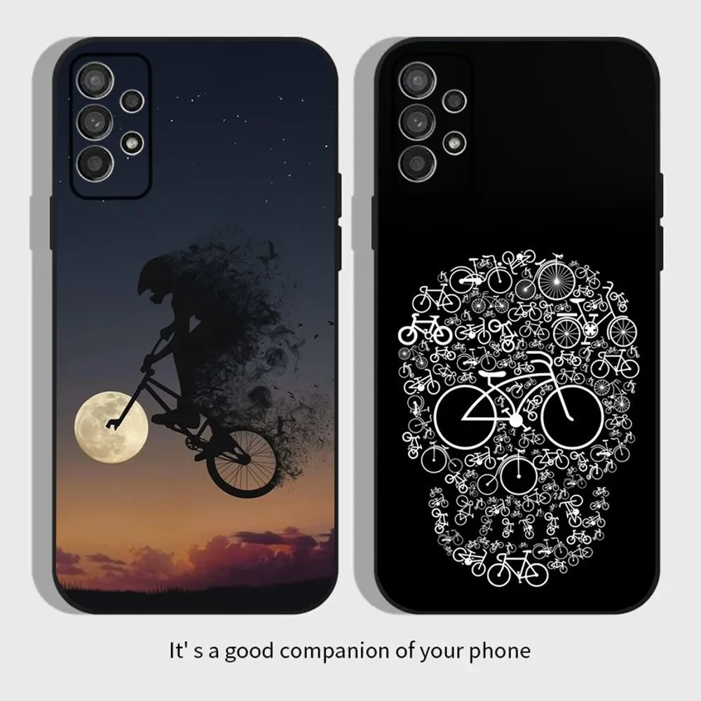 

Mountain bike MTB Phone Case For Samsung Galaxy A13,A21s,A22,A31,A32,A52,A53,A71,A80,A91 Soft Black Cover