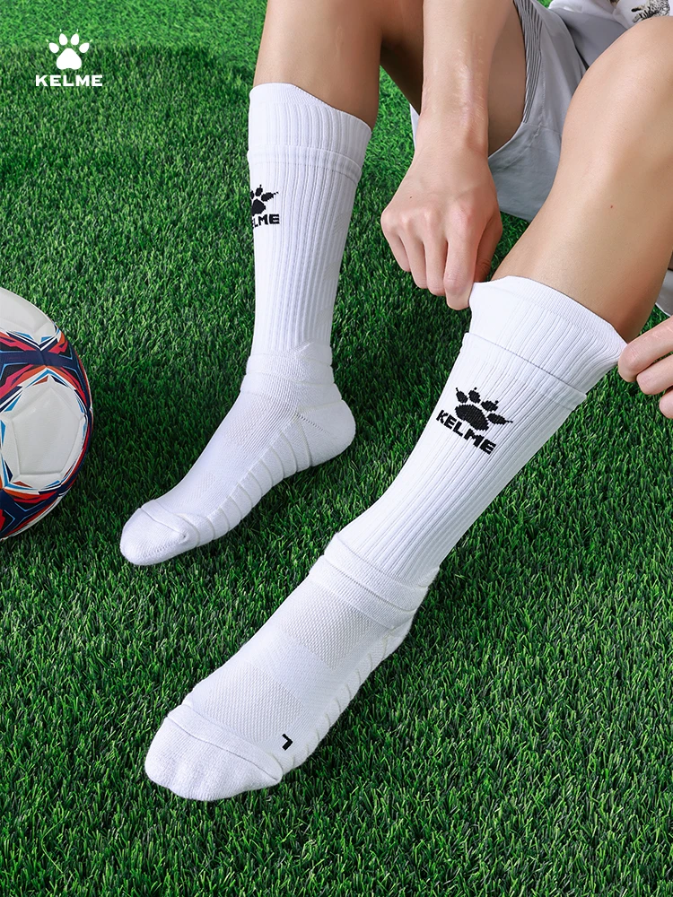 KELME Football Socks Adult Mid-Calf Professional Match Training sweat resistant wear resistant non-slip running sports socks