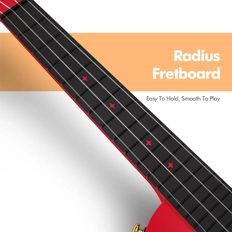 Nova U 23 Concert Ukulele مع هيكل من ألياف الكربون للسفر يتضمن مجموعة المبتدئين تتميز بدروس عبر الإنترنت وحقيبة متينة