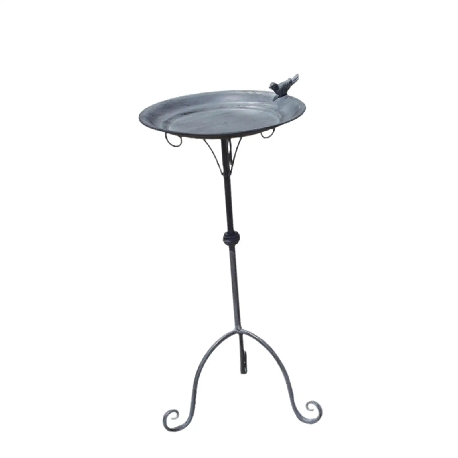 

Outdoor Bird Bath Water Tray Pedestal Retro Design Versatile Figurine Feeder