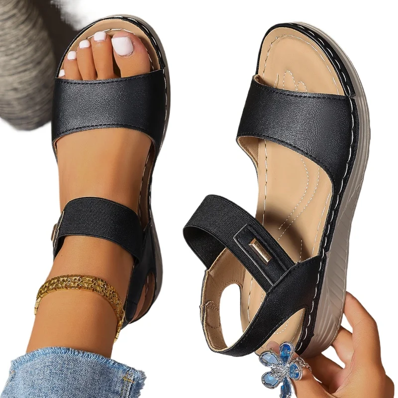 2026 Neue Damen Sommer Casual Keilsandalen Leichte Plateau-Wandersandalen Damen Übergrößen Komfort Rutschfeste Strandschuhe