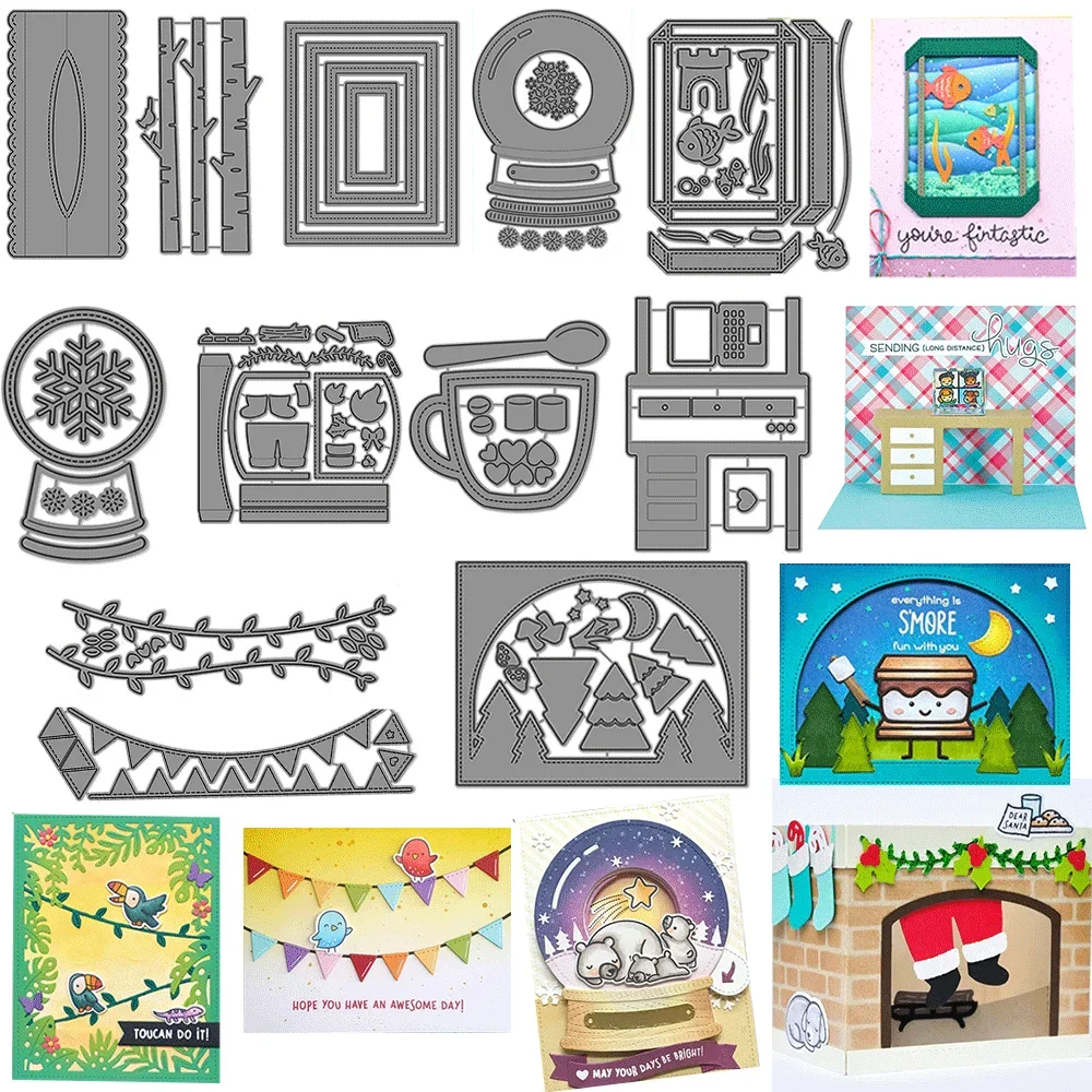 Magic Iris Schneekugel Add-on Metall-Stanzformen, Prägung, gestanzter Bienenstock für DIY-Kartenherstellung, Scrapbooking, Bastelbedarf