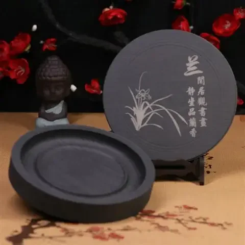 

Natural Original Stone Inkstone Table With Cover End Ink Pond Plate Strip Grinding Student Beginners