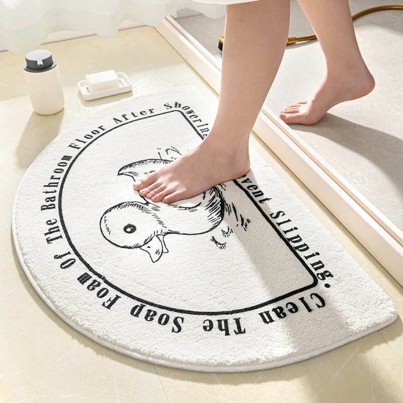 

Semicircle Prints Bath Mat Absorbent Non-slip Carpets Shower Room Floor Mats Bathroom Entrance Doormats Bedroom Rugs Home Decor