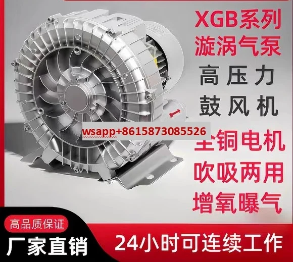 

High pressure fan oxygenation air pump Roots turbine 220V oxygenation blower