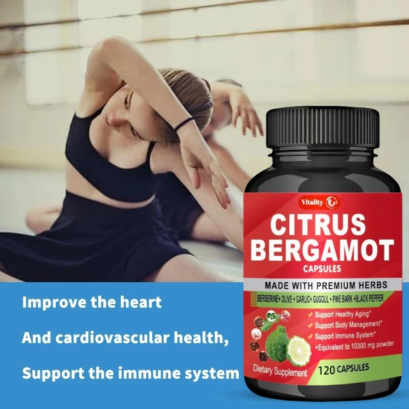 Vitaliy Citrus Bergamot Extract Berberine Olive, Guggul, Garlic,Improves Heart and Cardiovascular Health  Supports Immune System