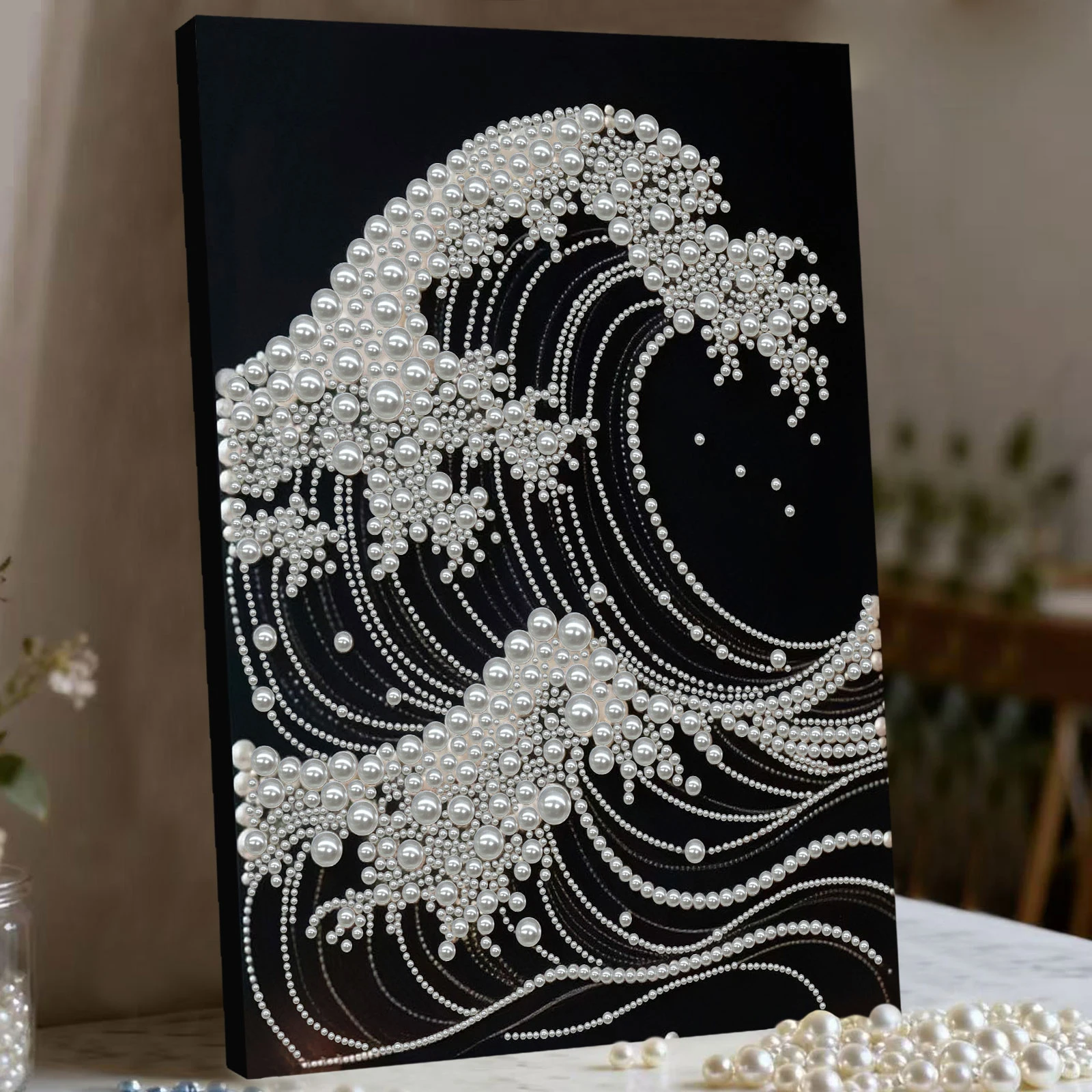 

Набор для рисования жемчужинами Waves DIY для взрослых, подарок, декор для дома, настенное украшение с рамкой 30x40 см